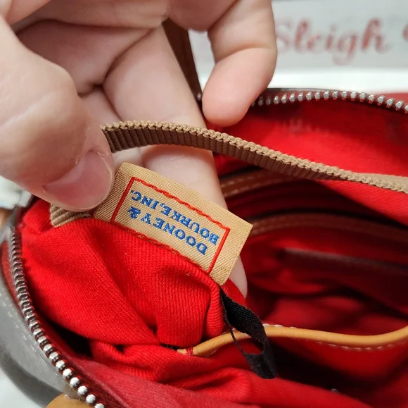❤️EUC Dooney and Bourke Kendra Mini Crossbody Satchel Bag, Grey & Tan Leather - Picture 15 of 16